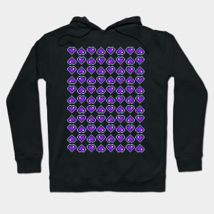 8-bit hearts (purple) Hoodie